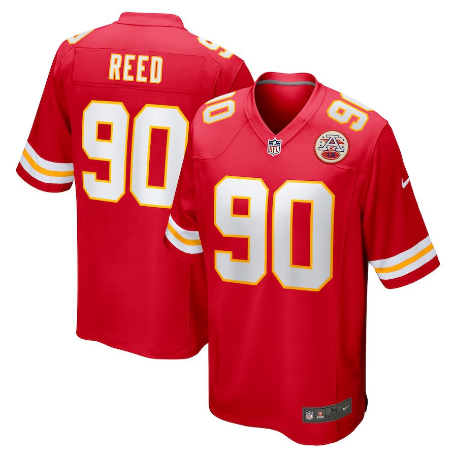 Men Kansas City Chiefs #90 Jarran Reed Nike Red Game NFL Jersey